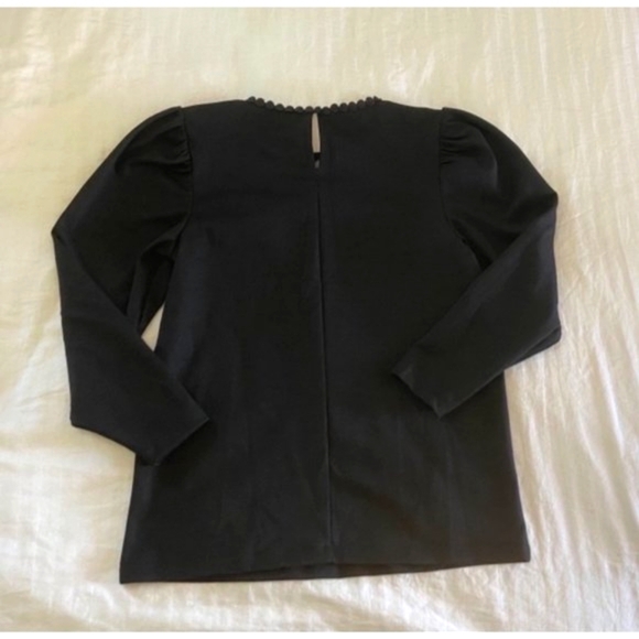 NWT Ann Taylor micro PomPom & mesh neck, long sleeve top size XS - Picture 4 of 8